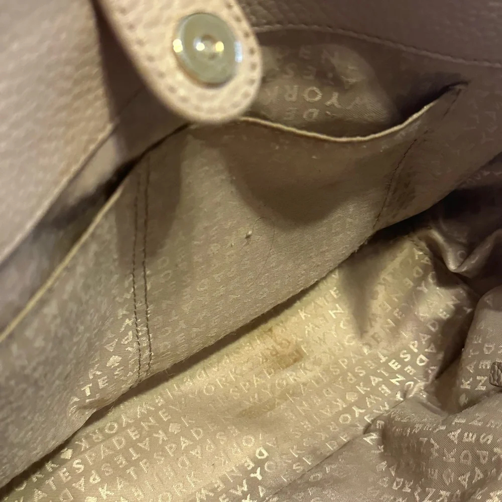 Kate Spade Cream and Black Satchel with Sleek Design